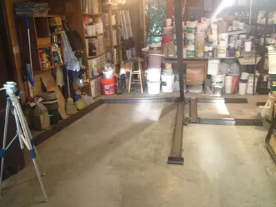 Squaring up. Checking the frame for square.